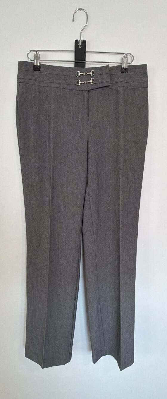Cato Dress Pants Size 8 Gray Horsebit Waistband Trousers